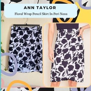 NWT Ann Taylor periwinkle floral skirt